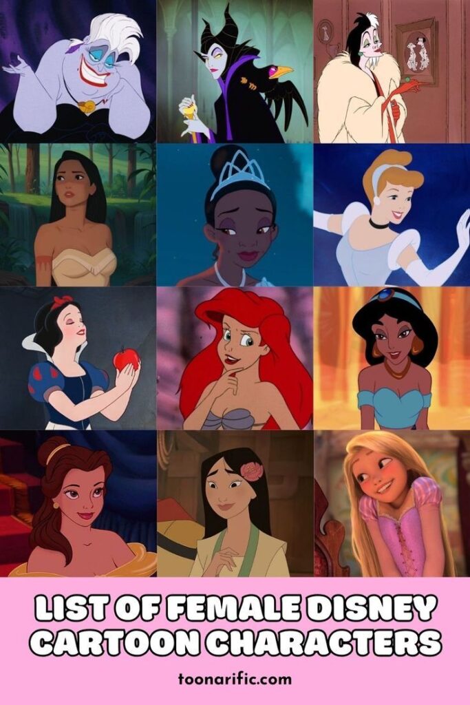 Female Disney cartoon Characters