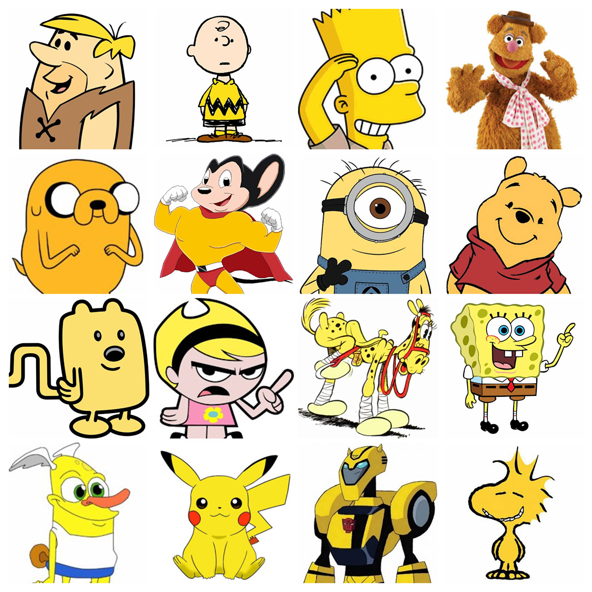 Yellow cartoon character