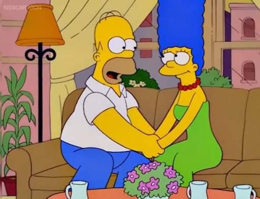 Homer and Marge Simpson